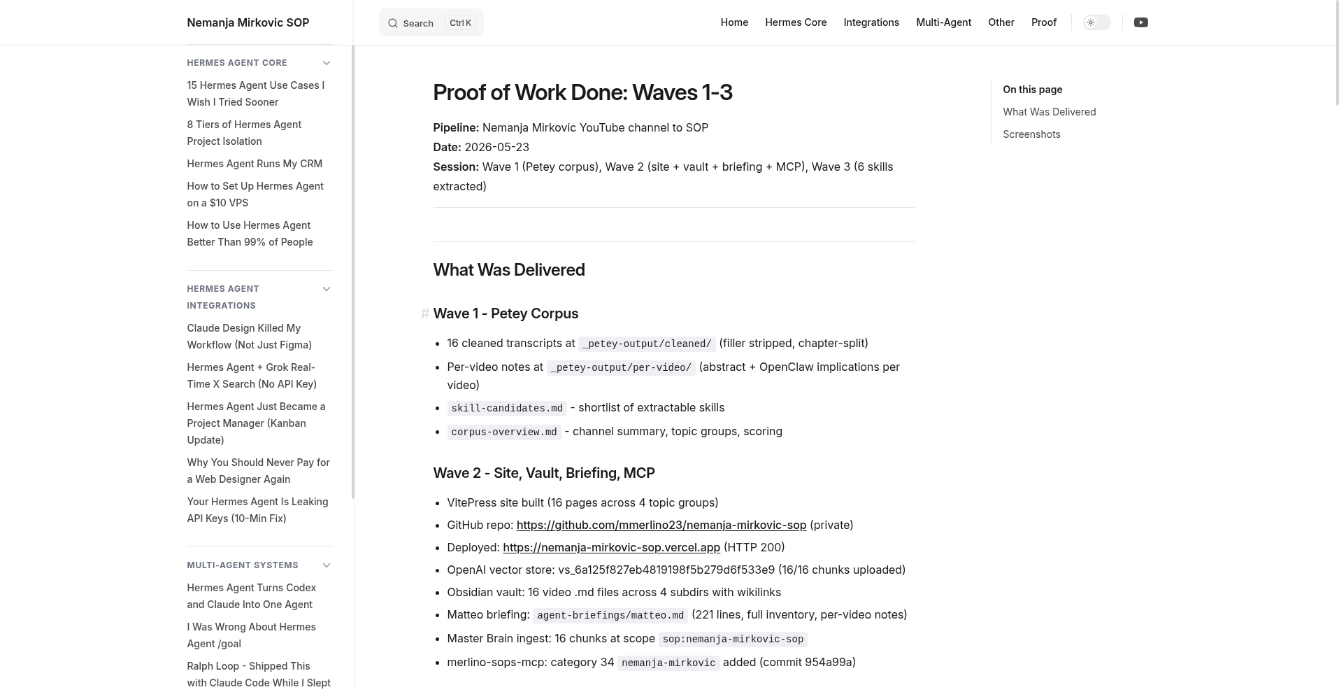 Proof Page Live